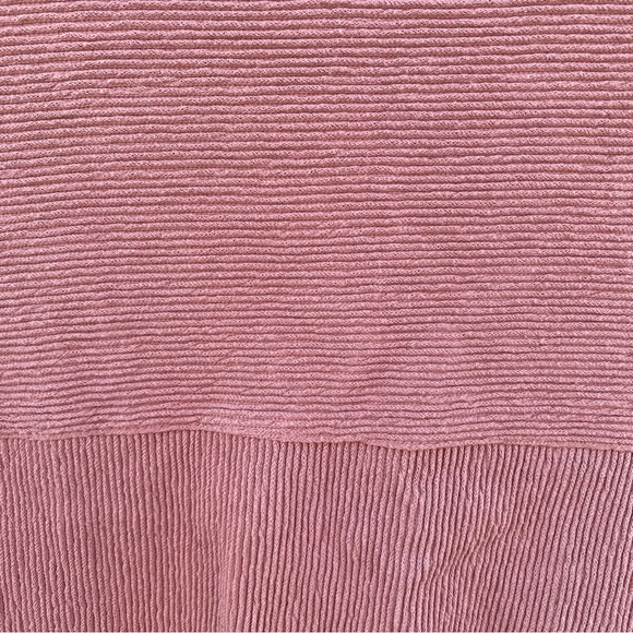 Madewell Blush Pink Ottoman Jacquard V-Neck Boxy Top Sz XL - Picture 5 of 8
